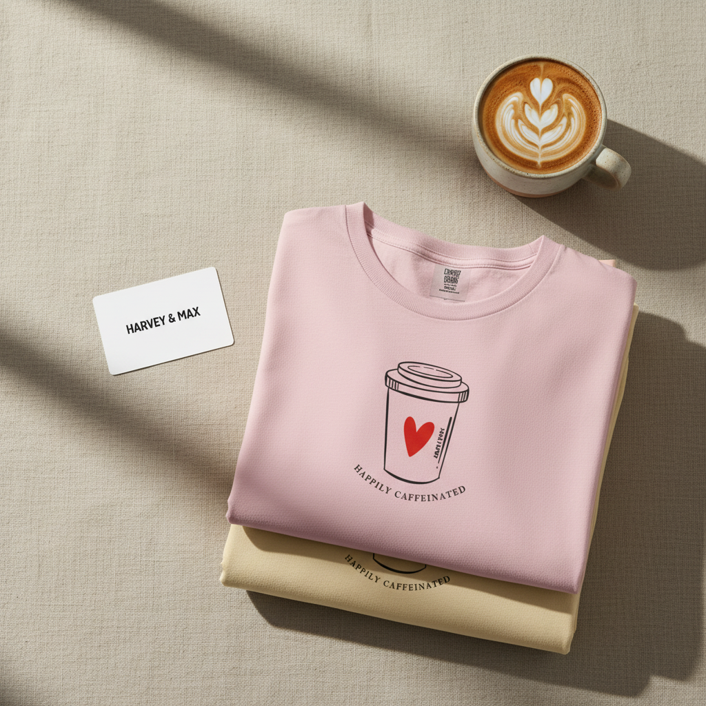 HARVEY & MAX gift card with folded tees