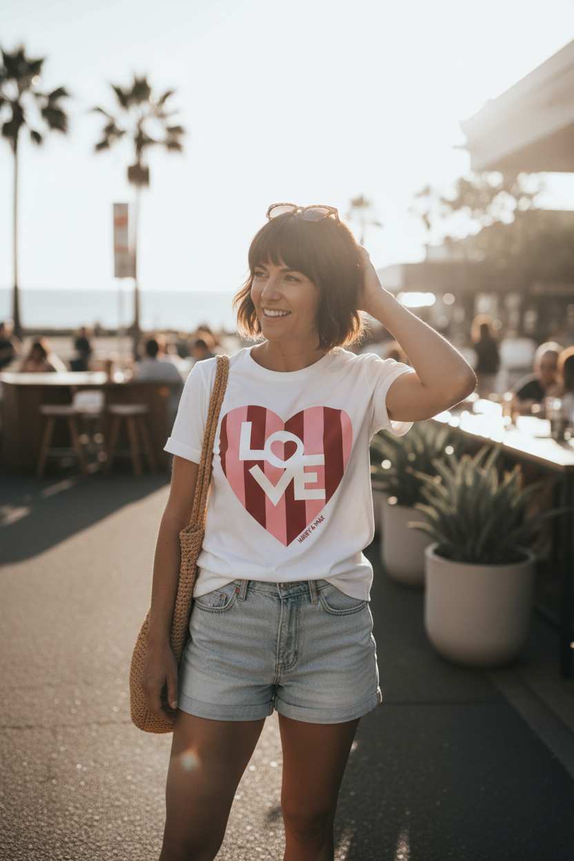 LOVED UP White - younger brunette short bob